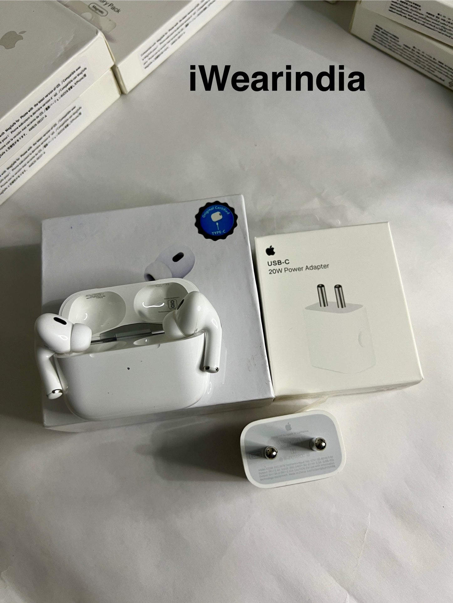 Combo :- AirPods Pro 2nd Generation with Apple 20w Adapter